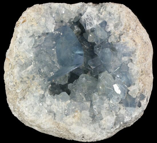 Celestine (Celestite) Crystal Geode - Madagascar #52890